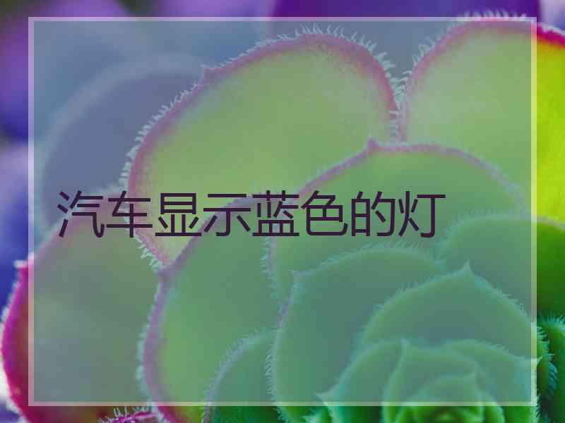 汽车显示蓝色的灯